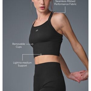 ALO Yoga Black Seamless Sports Bra